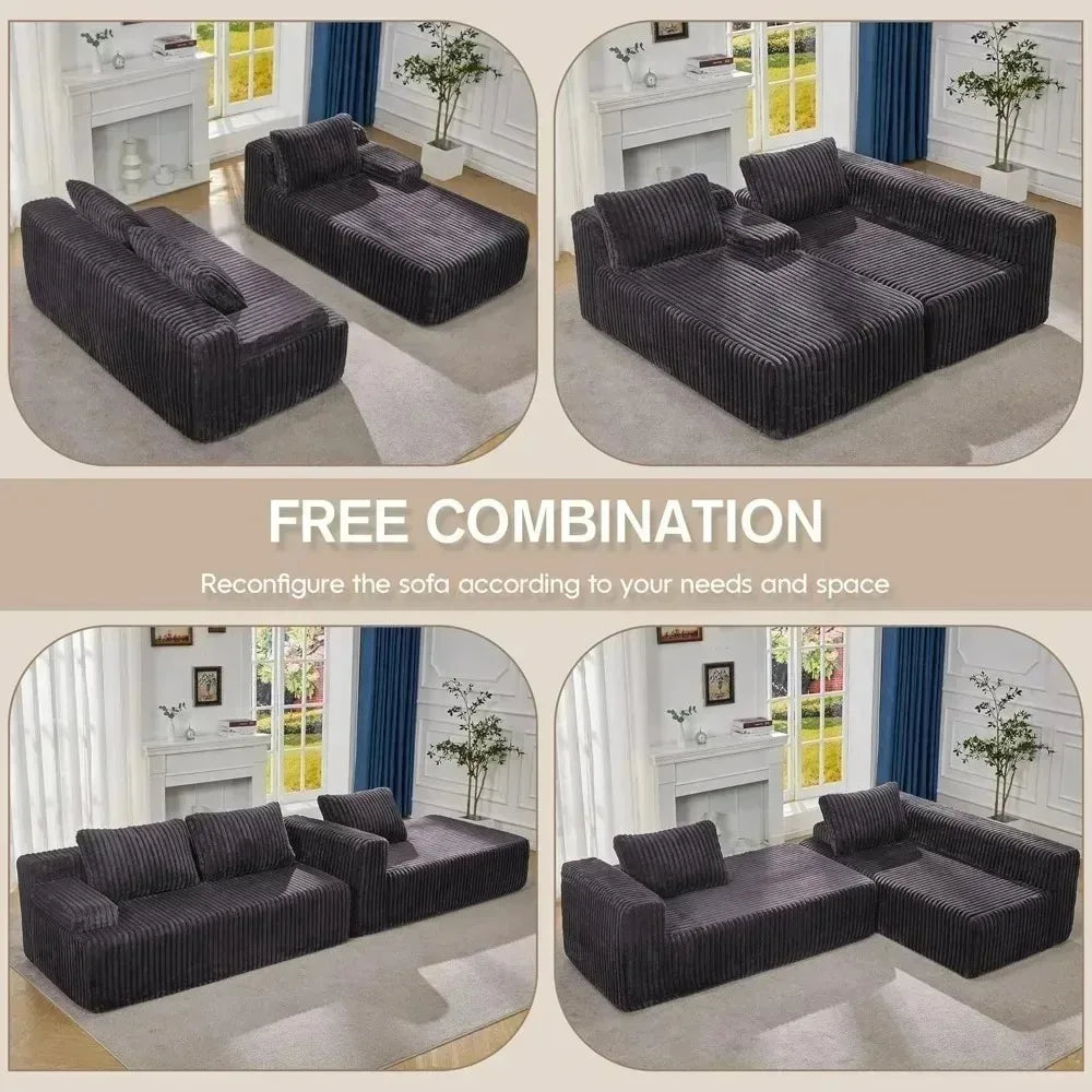 L-Shaped 3-Seat Sectional