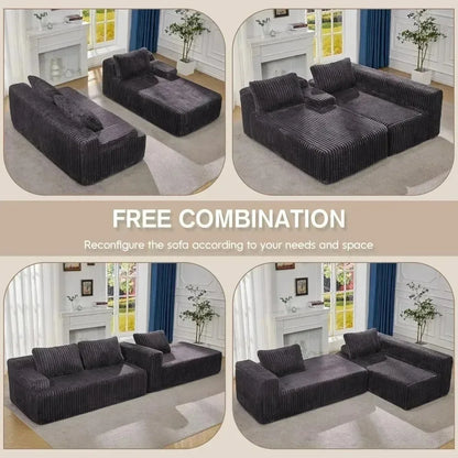 L-Shaped 3-Seat Sectional