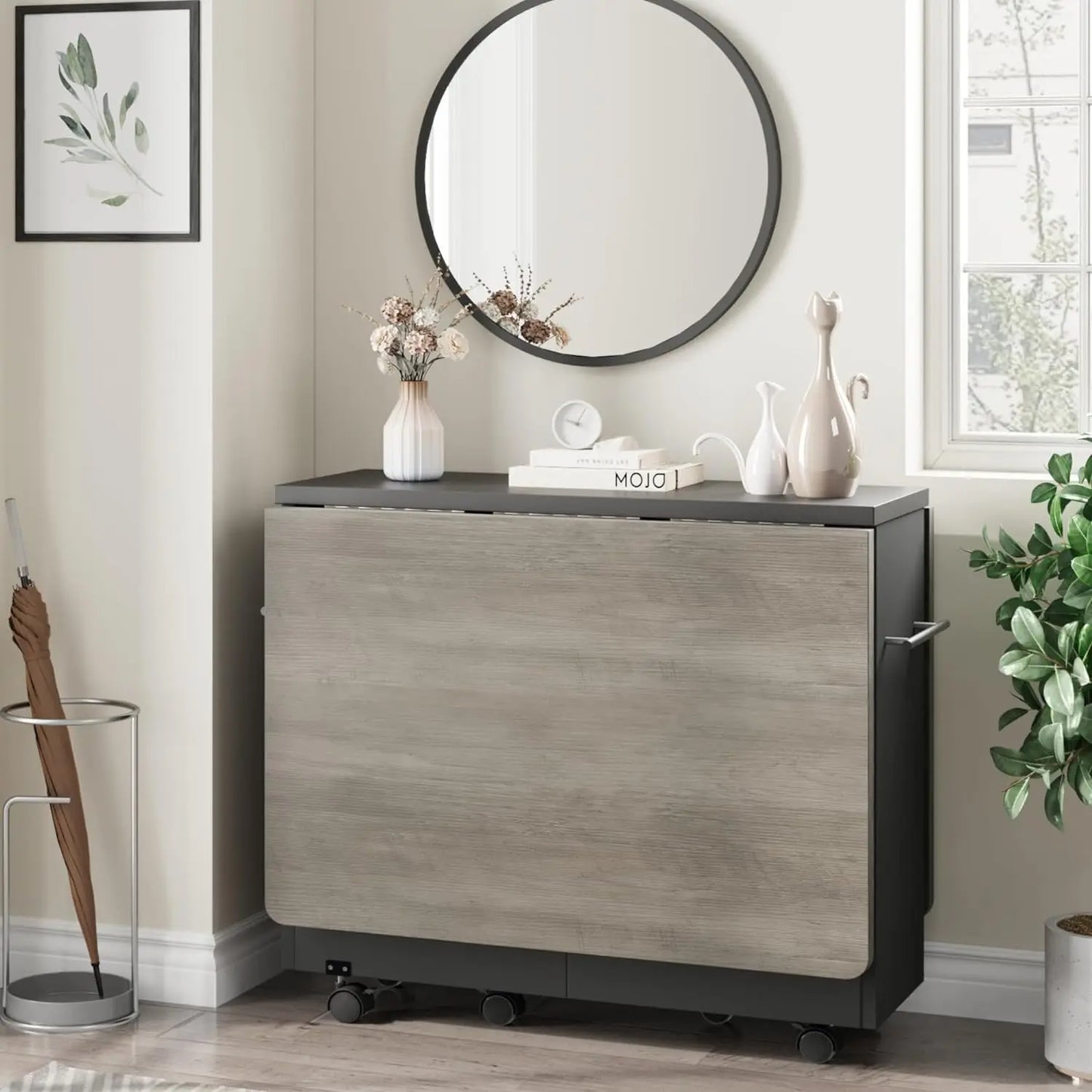Folding Dining Table With Storage Shelf