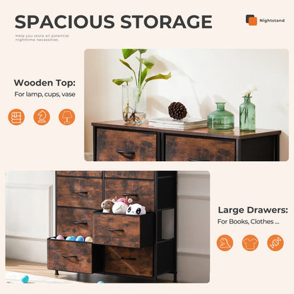 Fabric 8 Drawers