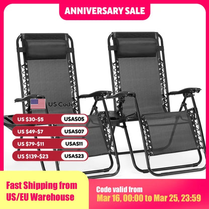 Set of 2 Portable Recliner