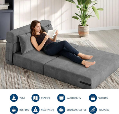 4-in-1 Convertible Folding Sofa Bed