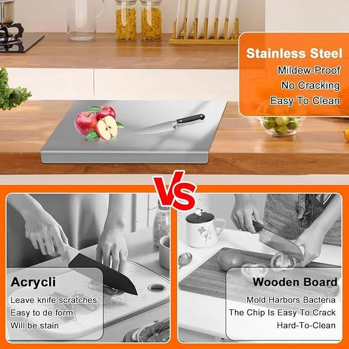 Large Stainless Steel Cutting Board