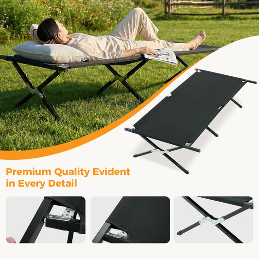 Collapsible Camping Cot Lounge Chair
