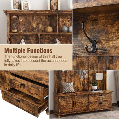 Modern Style Hall Tree With Storage