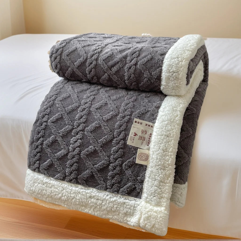 Solid Color Flannel Throw Blanket