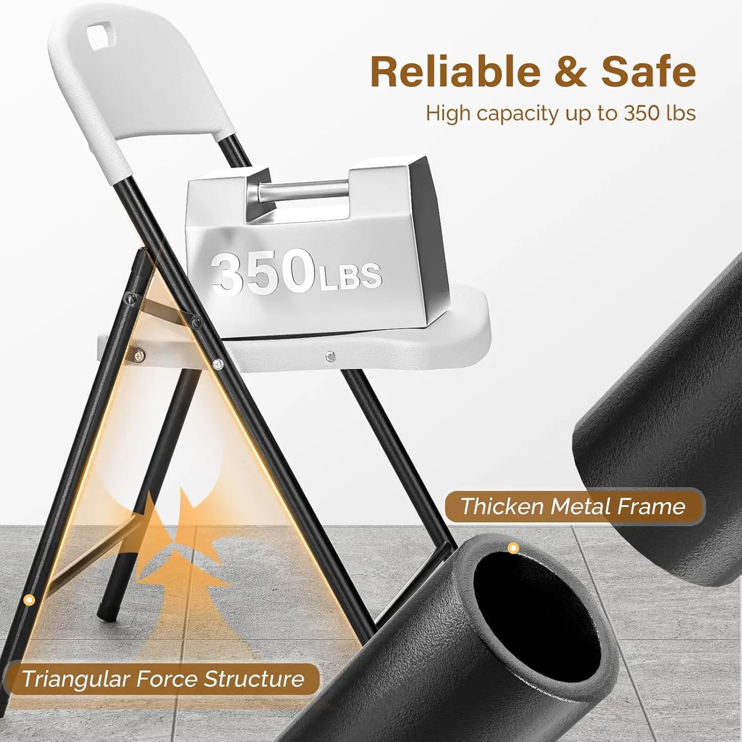 10-Pack  Plastic Folding Chairs