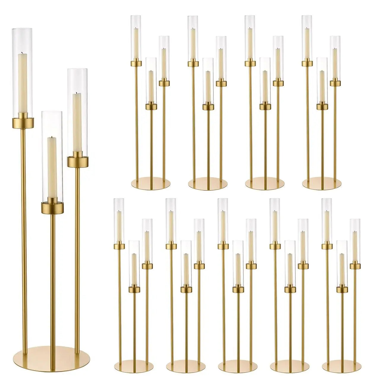 2/4/6/8/10pcs Gold Candelabra