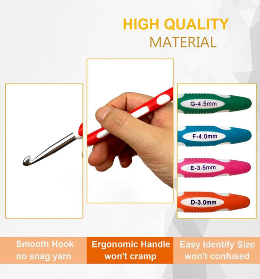27 PCS Ergonomic Crochet Hooks Set