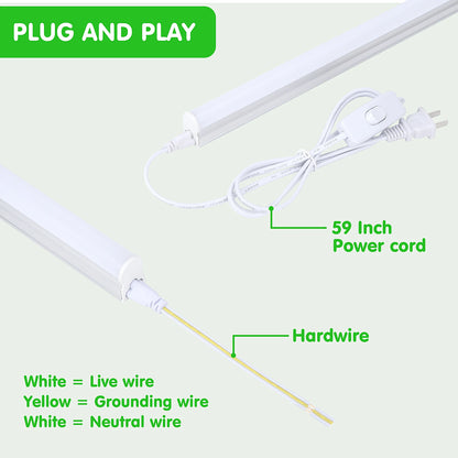 (6 Pack) LED T5 Integrated Single Fixture