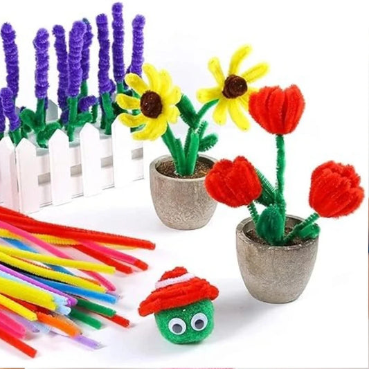 100-1500Pcs Colorful Pipe Cleaners