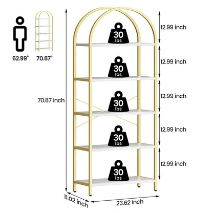 Bookshelf 5 Tier Bookcase
