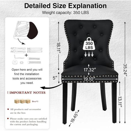 Leather Dining Chairs Set of 6