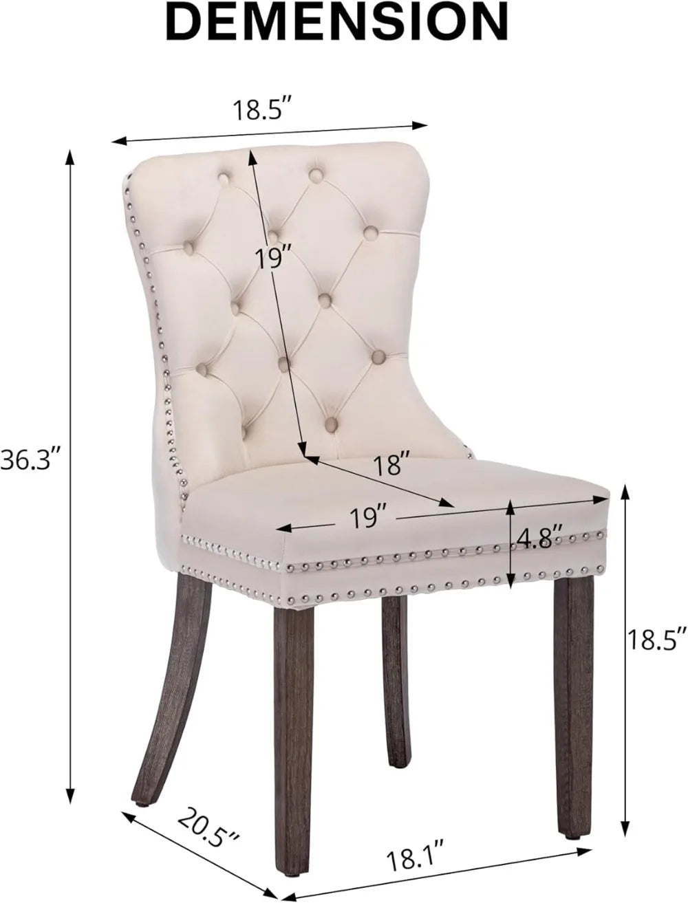 Velvet Dining Chairs Set of 6