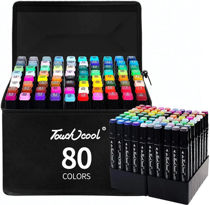 24-80 Colors Double Headed Marker Pen Set