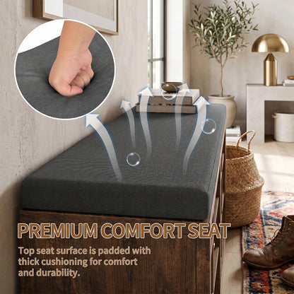 Shoe Storage Bench with Cushion