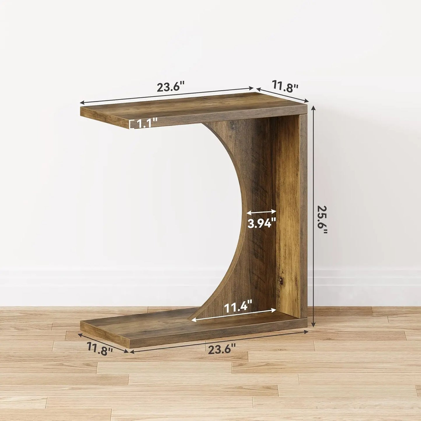 C Shaped End Table for Sofa & Bedroom