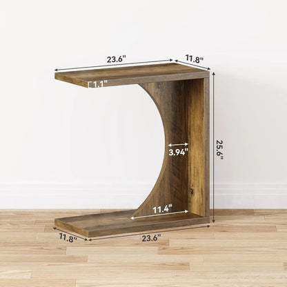 C Shaped End Table for Sofa & Bedroom