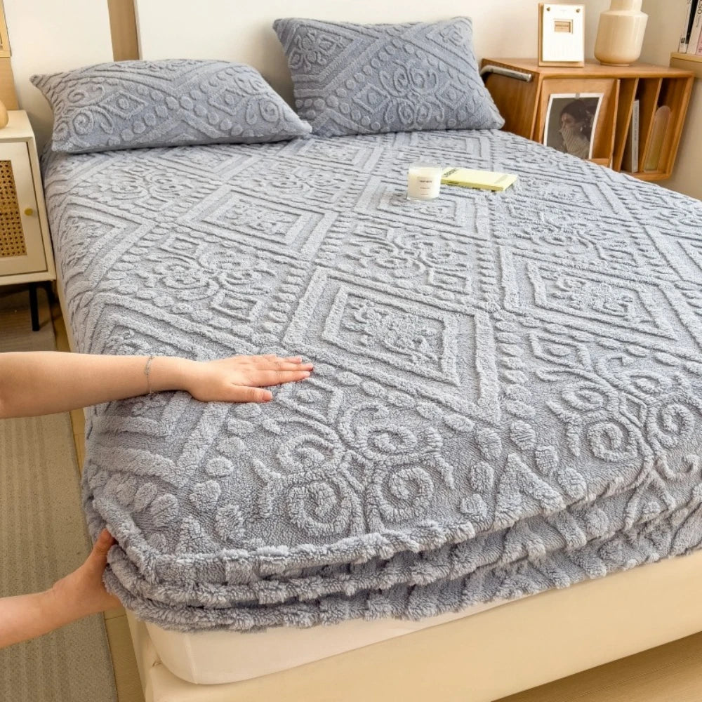 Plush Embossed Fitted Sheet