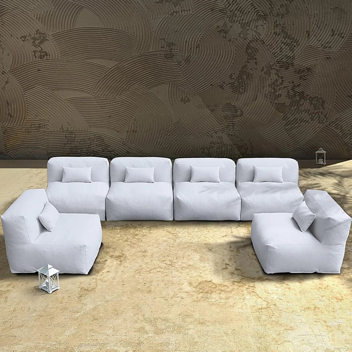 Patio Furniture Set Bean Bag 9 Pieces