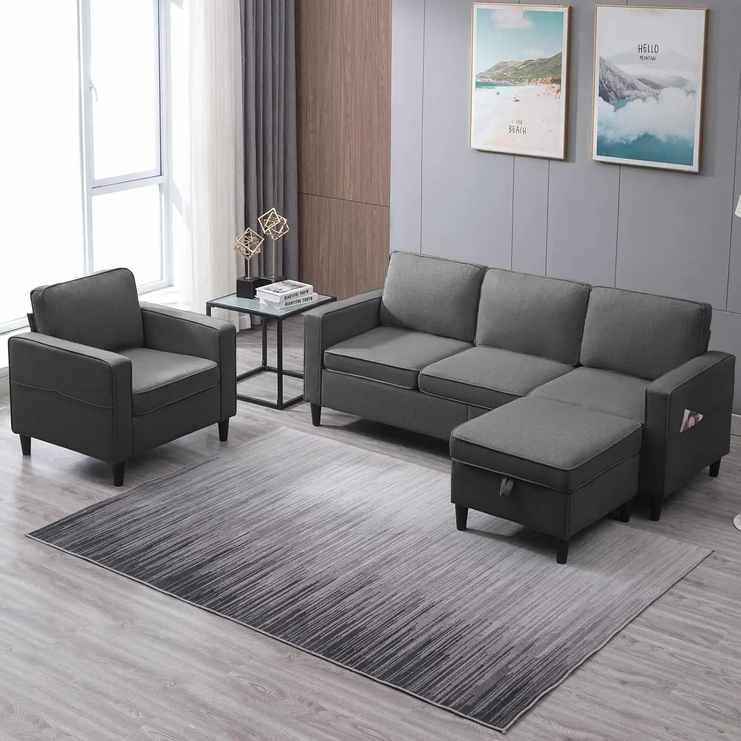 4 Piece Living Room Sofa Sets