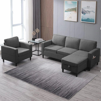 4 Piece Living Room Sofa Sets