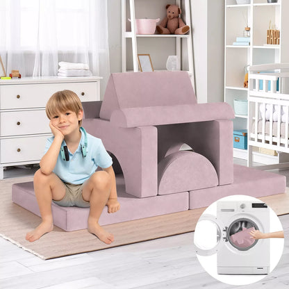 Modular Kids Play Couch,Child Sectional Sofa,Fortplay Bedroom and Playroom Furniture for Toddlers,Convertible Foam&Floor Cushion