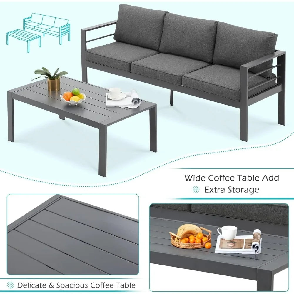 7-piece  patio aluminum furniture