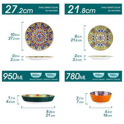 12/16/18/24 Piece Ceramic Dinnerware