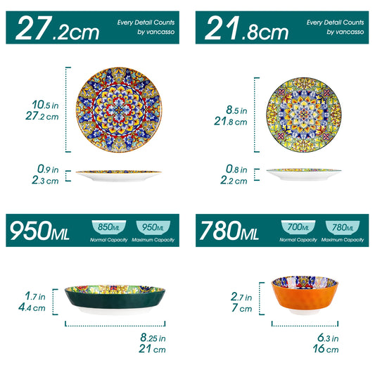 12/16/18/24 Piece Ceramic Dinnerware