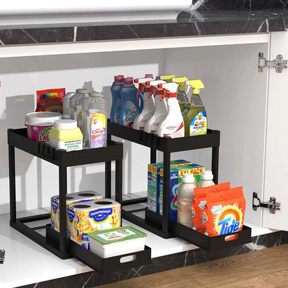 Pull-Out Under-Sink Storage Rack Set
