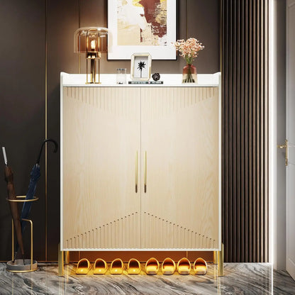 6-Shelf Shoe Storage Cabinet with Doors