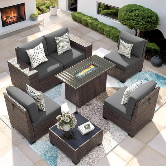Furniture Set with Fire Pit Table
