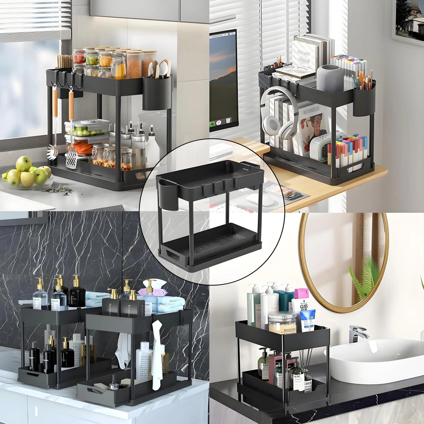2-Pack Under Sink Shelves