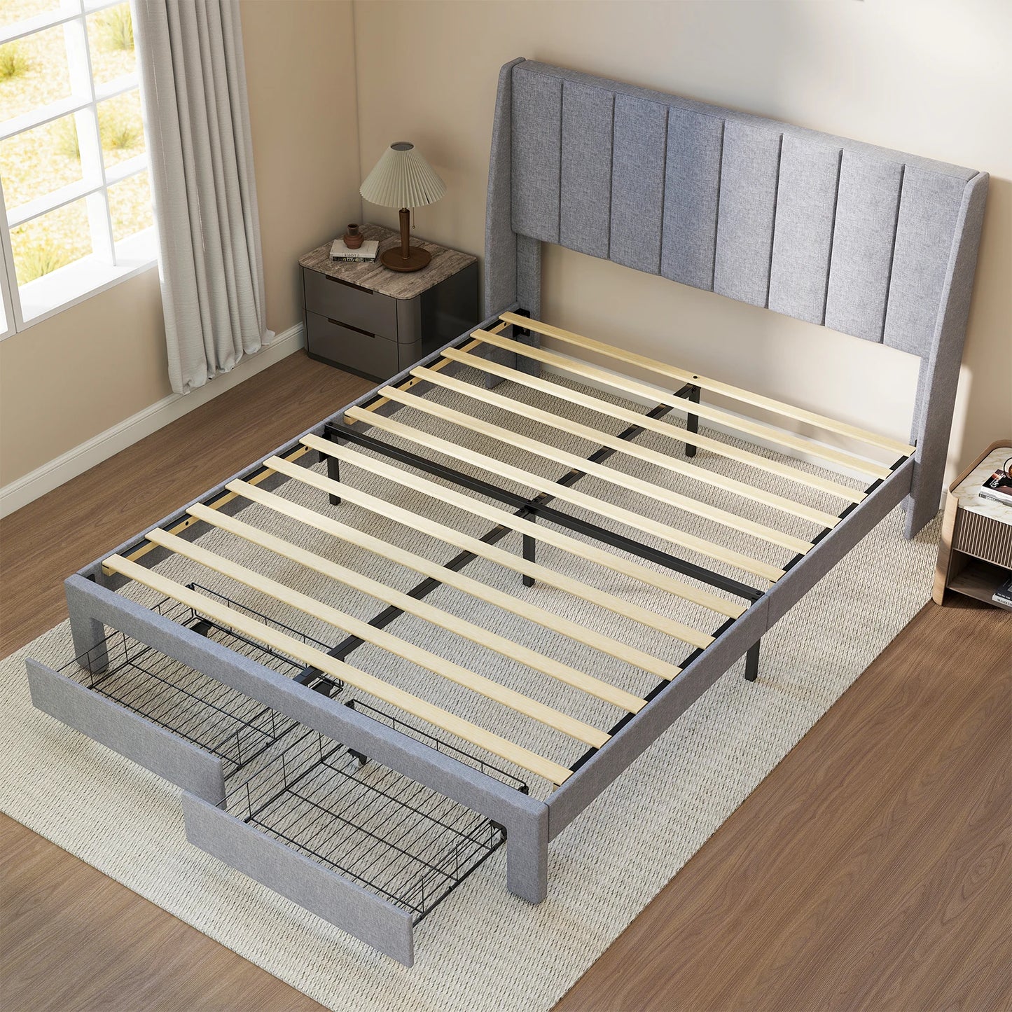 Bed Frame with 2 Drawers