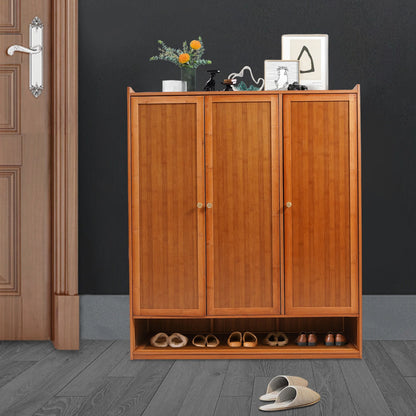 Natural Bamboo Shoe Cabinet