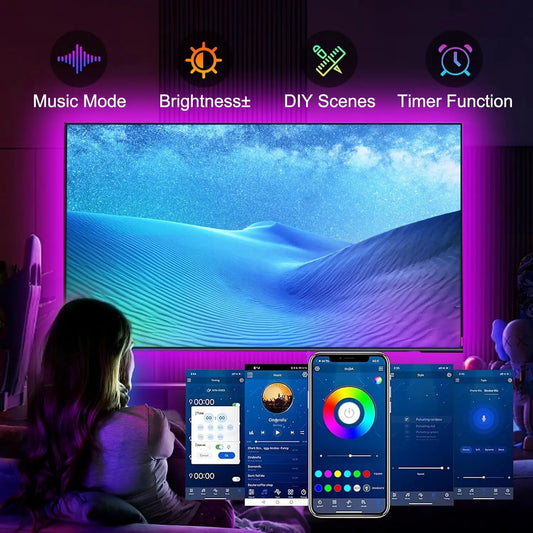 3/5M Purple LED Strip Light