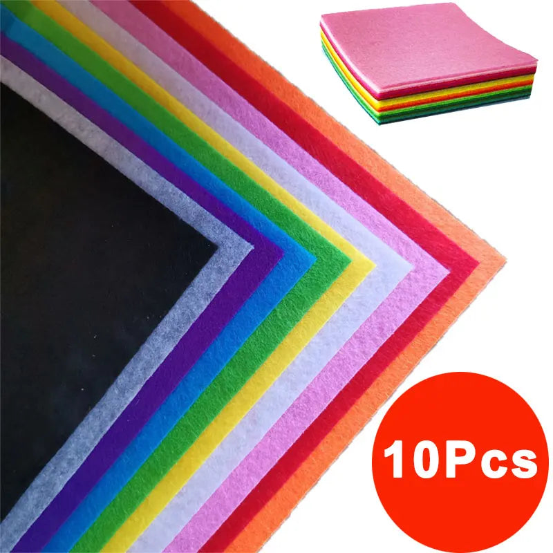 10-40Pcs Assorted Color Felt Fabric Sheets