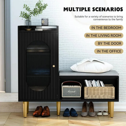 "2-Piece L-Shaped Storage Bench