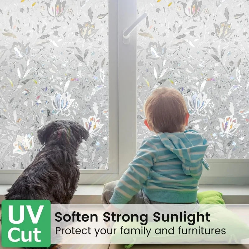 Rainbow Tulip Frosted Window Film