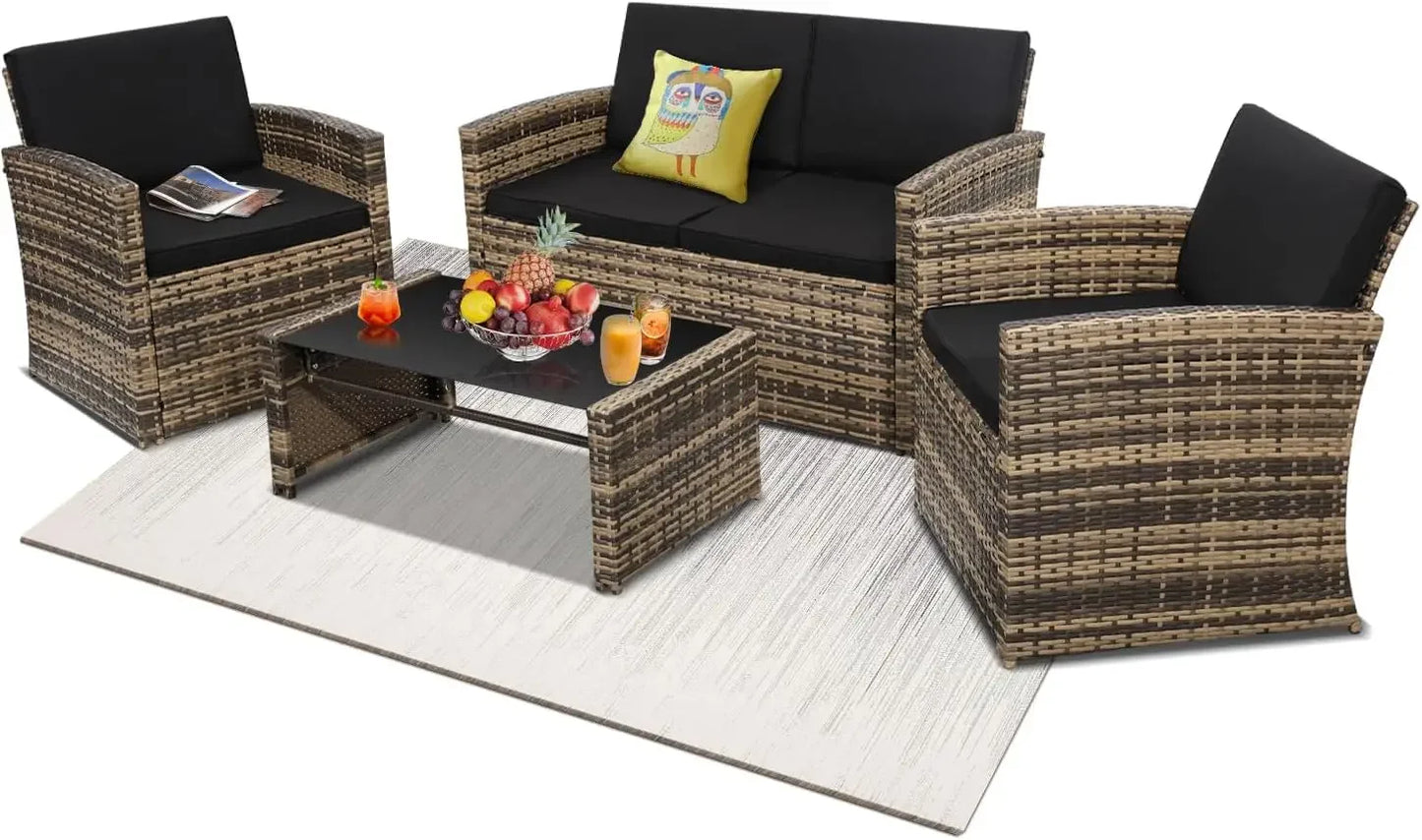 4 Piece Patio Conversation Set