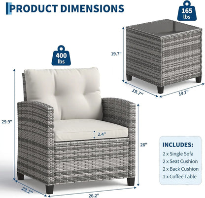 3 Piece  Patio Furniture Set