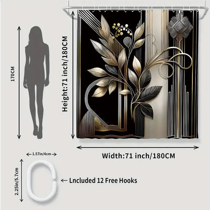 Elegant black and gold bathroom set