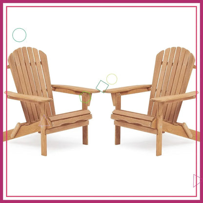 Outdoor Folding Chair Set of 2