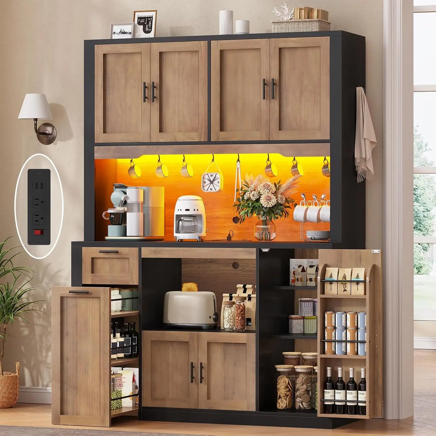 71 Inch Wide Pantry Cabinet