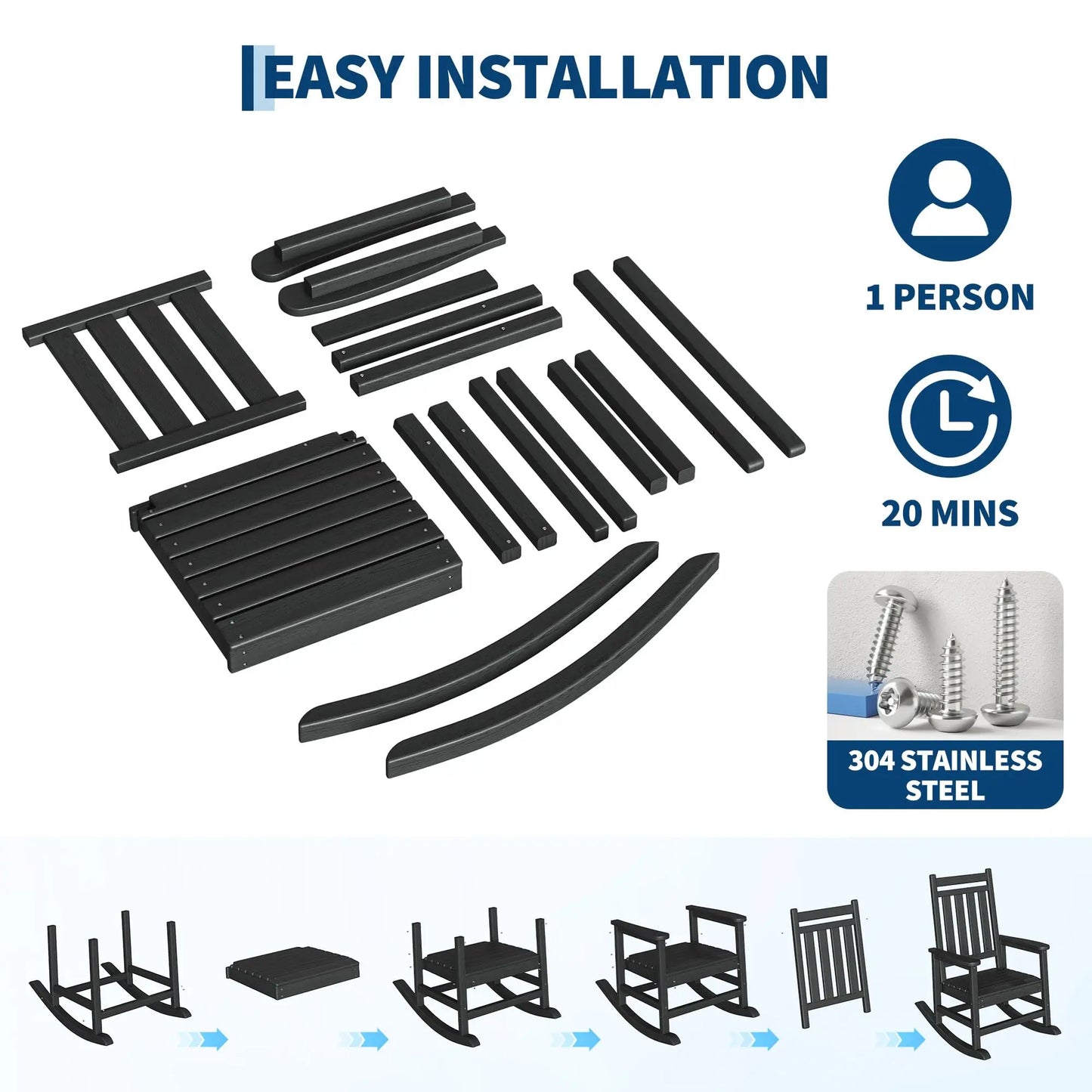 2 Rocking Chairs with Side Table