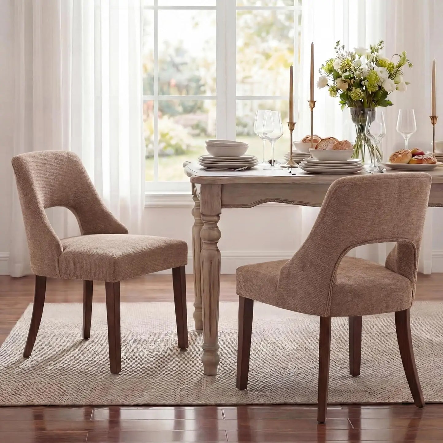 Wooden Dining Chairs Set of 2
