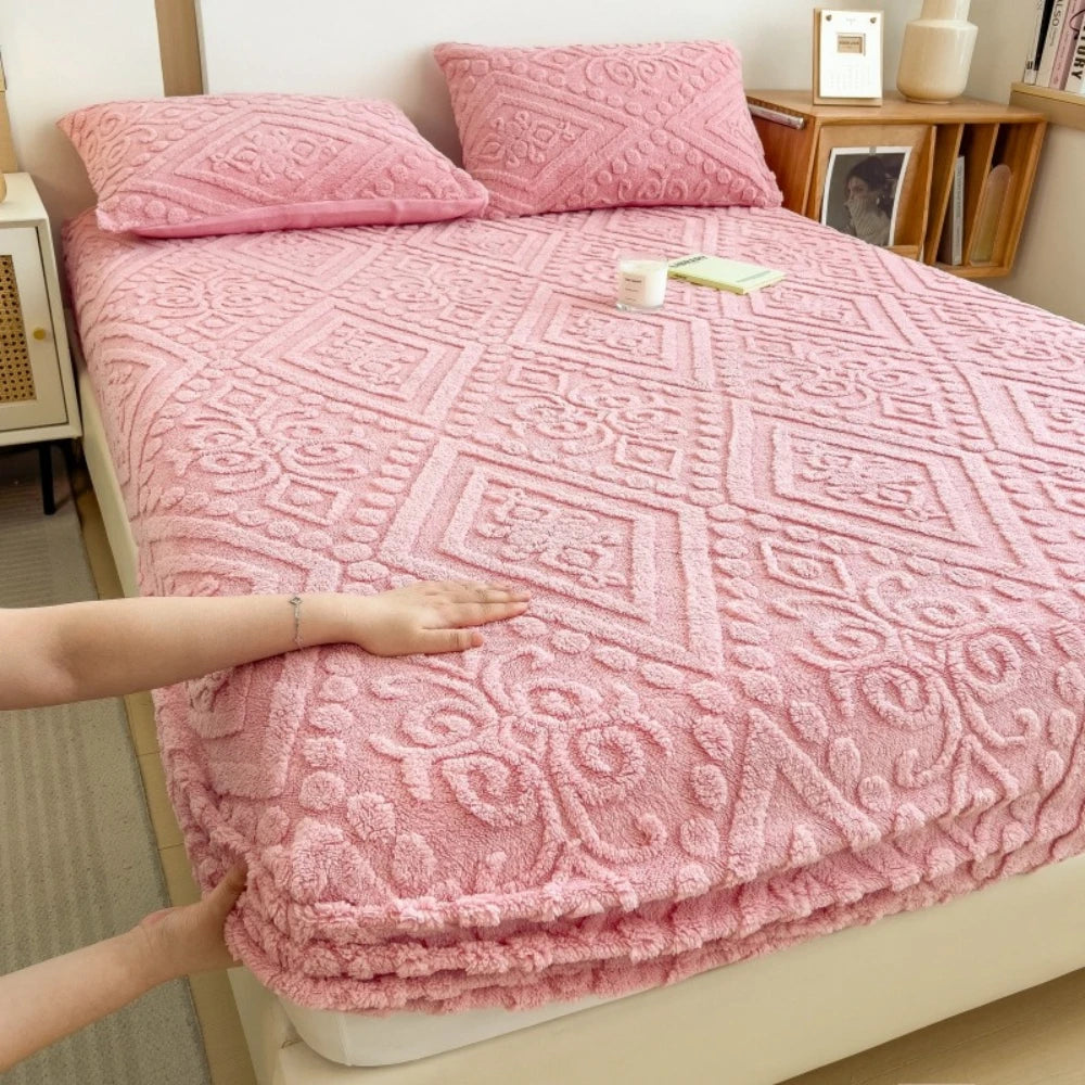 Plush Embossed Fitted Sheet