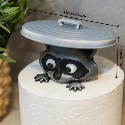 1Pc Adorable 3D Printed Raccoon