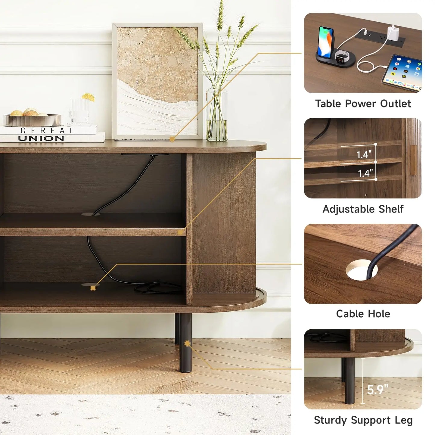 TV Stand with Power Outlet